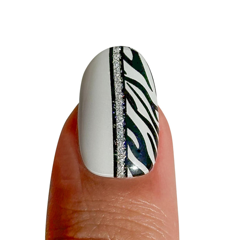 Zebra Sparkle White - UVNAILZ